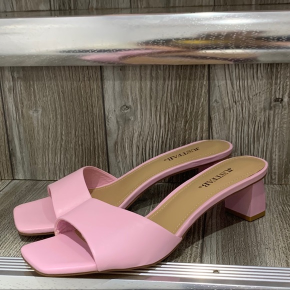 Just Fab | Corisande Slip On Mules Pink Size 8 NWT - Picture 4 of 14